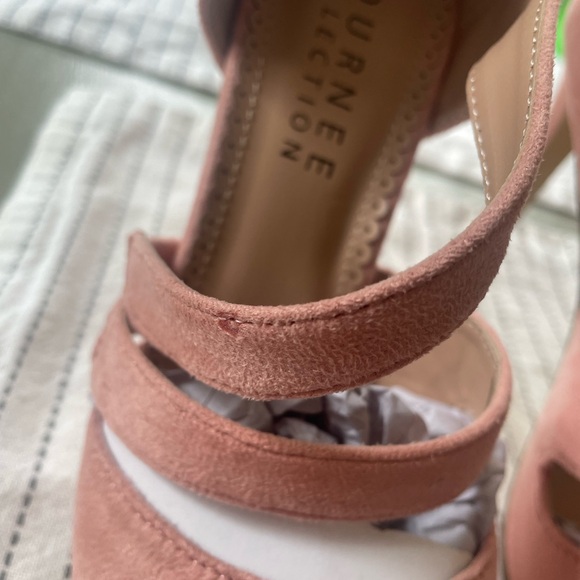 Journee Pink Suede Heels Brand New Never Worn - Picture 6 of 6